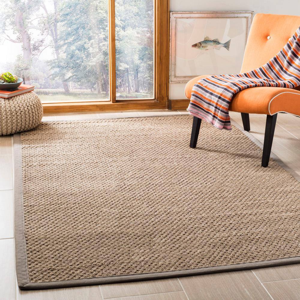 Handmade Natural Fiber Gray Sisal Area Rug 2'6" x 4'