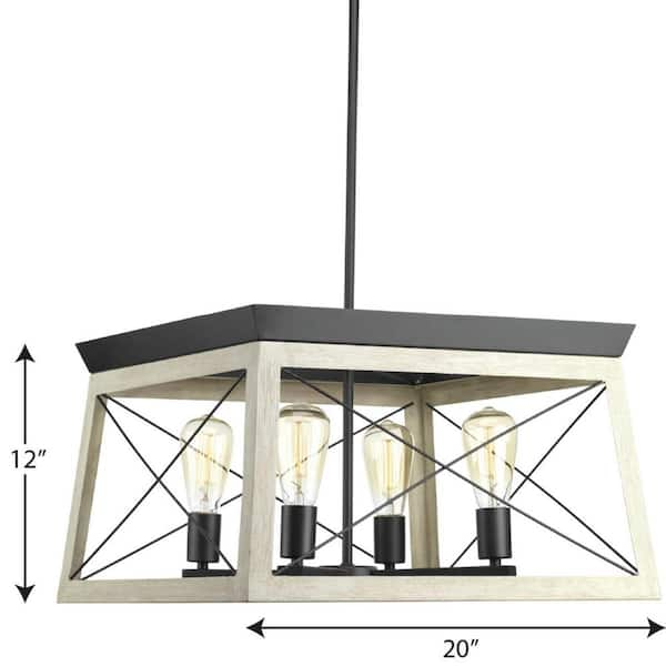 Progress Lighting Briarwood Collection 4 Light Graphite Coastal Chandelier Light P400047 143 The Home Depot