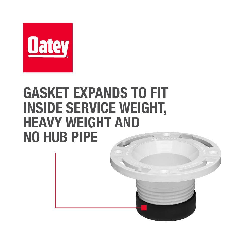 White PVC Twist-N-Set Replacement Flange, 3 Inch