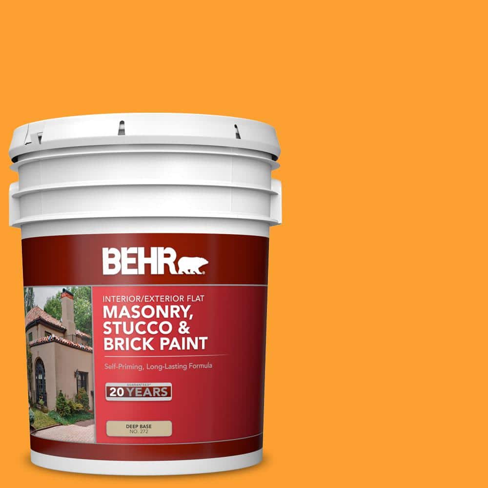 5 gal. #P250-7 Blazing Bonfire Flat Interior/Exterior Masonry, Stucco and B