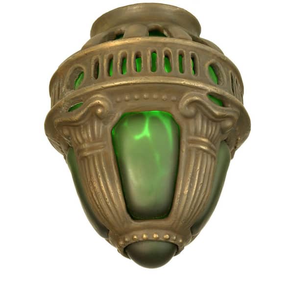 Crown 6 in Green Colorful Glass Novelty Universal Shade with no fitter
