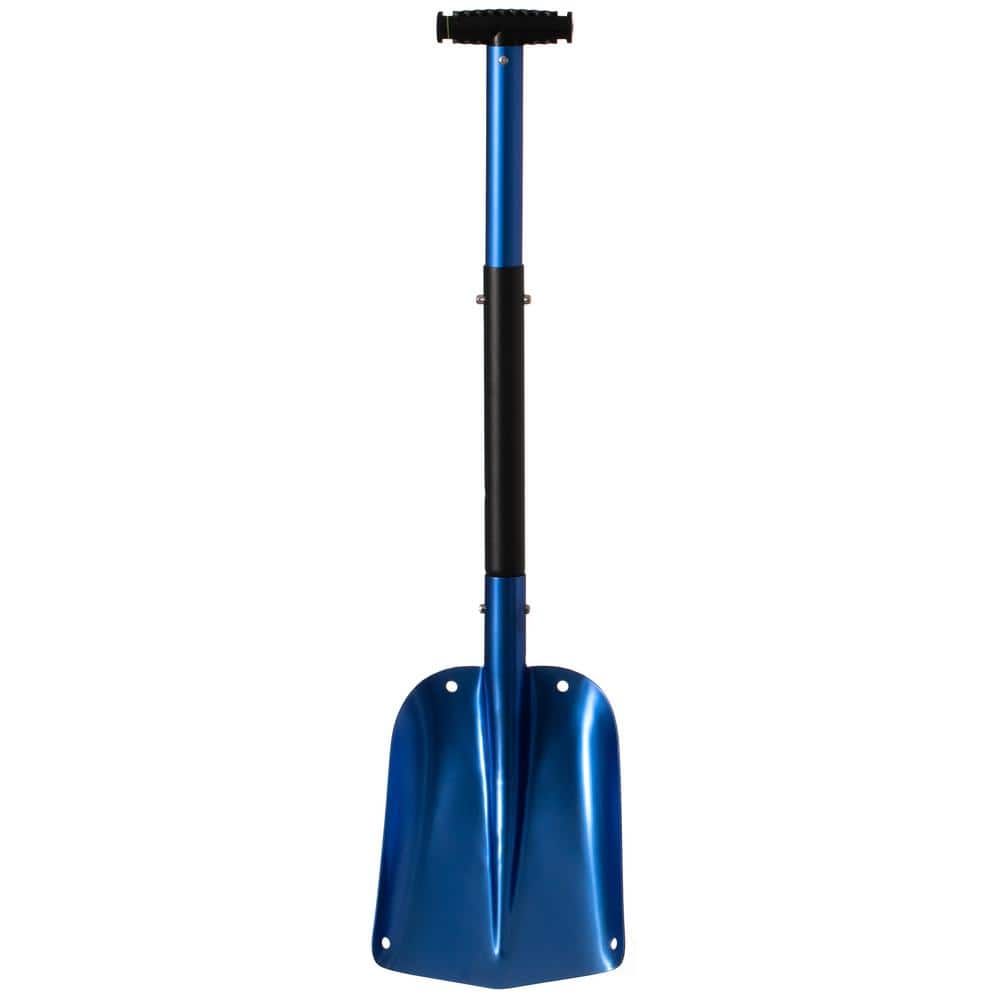 Gardenised Lightweight Extendable, 8.25 in. aluminum Handle and aluminum Blade Snow Shovel, Blue