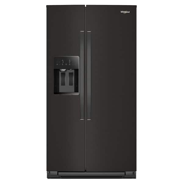 Whirlpool 36 in. 28.70 cu. ft. Full-Depth Freestanding Side-by-Side Refrigerator in Black Stainless Finish with TruCool System