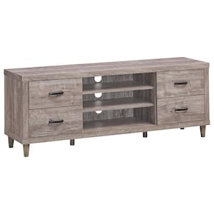 59 in. TV Stand Entertainment Center Hold up to 65 in. TV with Storage Shelves and 4-Drawers
