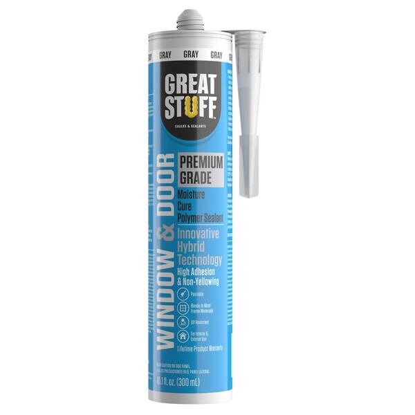 GREAT STUFF Premium Window and Door 10.1 fl. oz. Gray Hybrid Polymer Sealant Caulk (3-Pack)