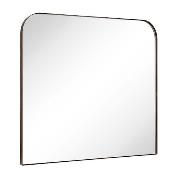 TEHOME Decole 34 in. W x 30 in. H Large Rectangular Metal Framed Wall Mounted Bathroom Vanity Mirror in Oil Rubbed Bronze