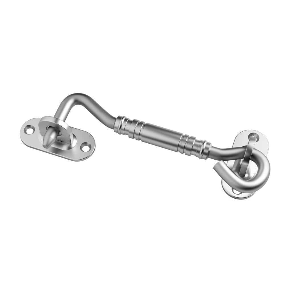 WINSOON 4 in. Stainless Steel Heavy-Duty Hook And Eye for Sliding Barn Door,  Closet, Garage GCM6018 - The Home Depot