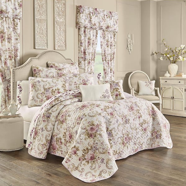 Unbranded Chambord 3-Piece Lavender Polyester Full/Queen Quilt Set
