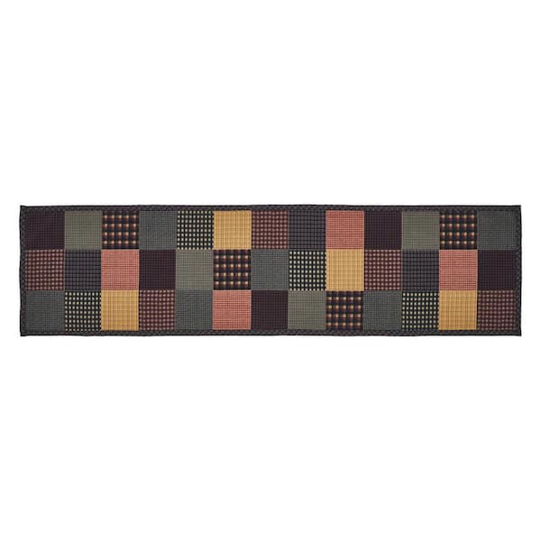 VHC BRANDS Heritage Farms 12 in. W x 48 in. L Multi Printed Patchwork Cotton Blend Table Runner