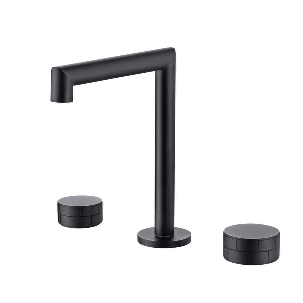 Deck Mount Double Handle Bathroom Faucet, 3 Holes Bathroom Sink Faucet in M