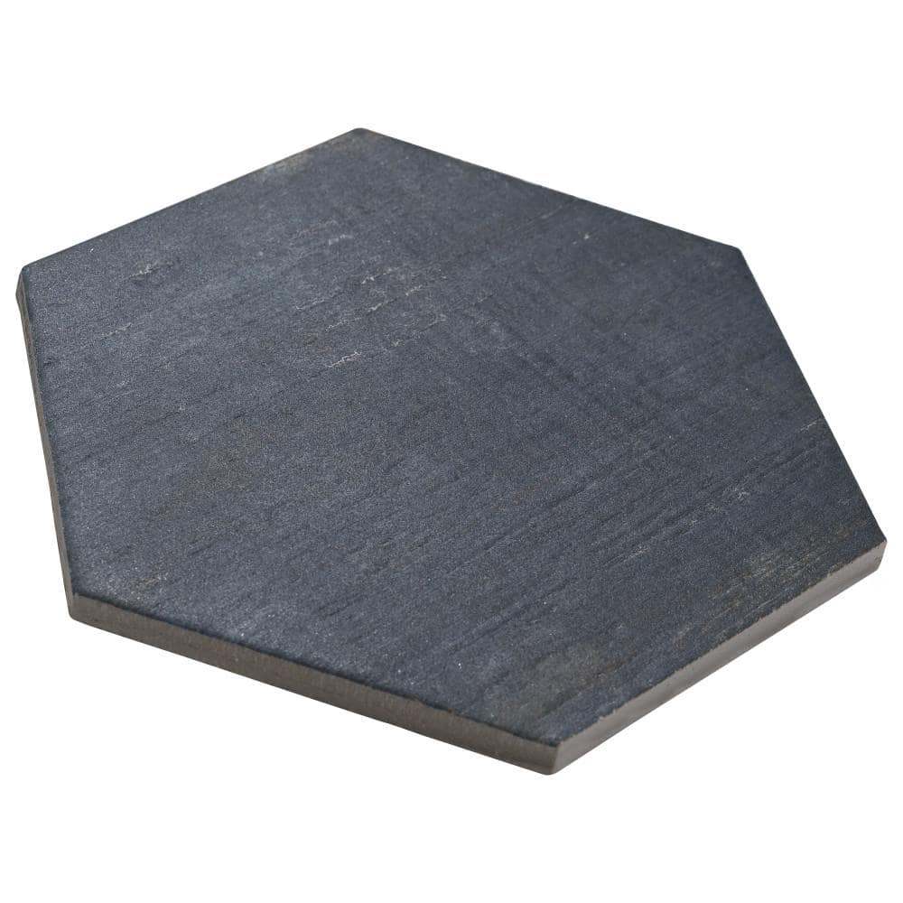 Retro Blue Matte Hexagonal Porcelain Tile 7" x 8"