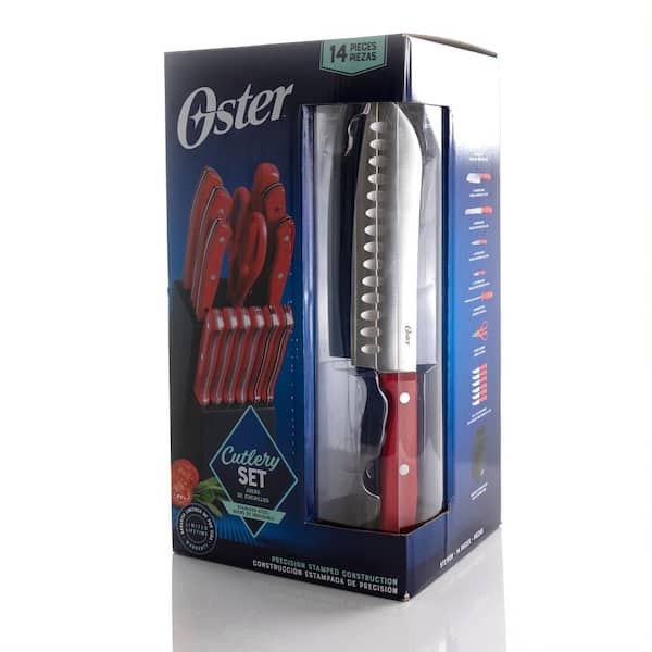 Oster 14 Piece Cutlery Knife Block Set - Lodging Kit Company