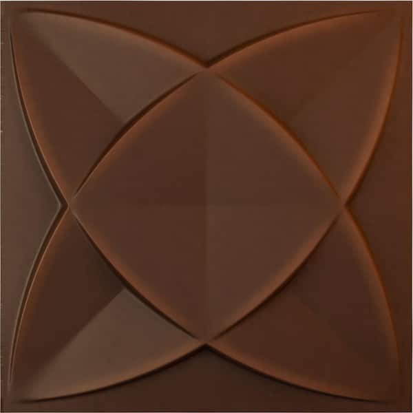 Ekena Millwork 19 5/8 in. x 19 5/8 in. Speedwell EnduraWall Decorative 3D Wall Panel, Aged Metallic Rust (12-Pack for 32.04 Sq. Ft.)