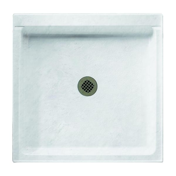 Swan 32 in. L x 32 in. W Alcove Shower Pan Base with Center Drain in Tundra