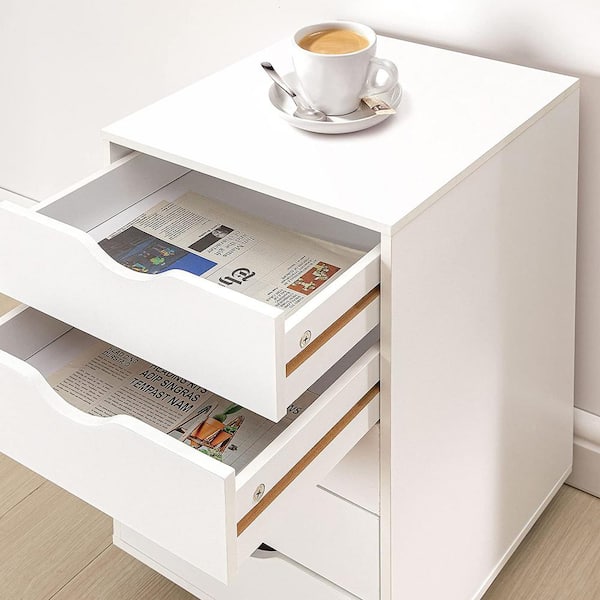 18.9 Wide, 9 Drawer Chest, Wood Storage Dresser Cabinet, Large Craft Storage Organizer Inbox Zero Color: White