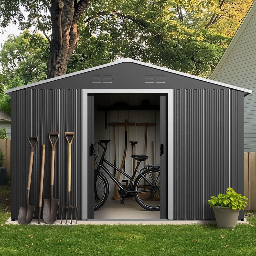 Nuu Garden 8 ft. x 10 ft. Metal Outdoor Backyard Garden Storage