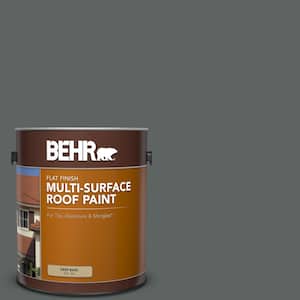 1 gal. #BXC-41 Charcoal Flat Multi-Surface Exterior Roof Paint