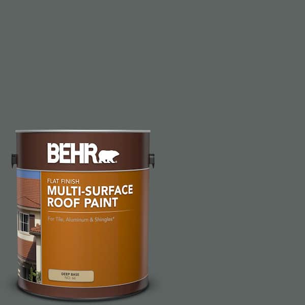 1 gal. #BXC-41 Charcoal Flat Multi-Surface Exterior Roof Paint