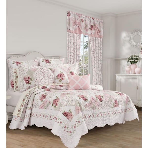 Pink Ruffle Twin/Twin XL Coverlet Set 2 shops Pcs Intelligent Design NEW