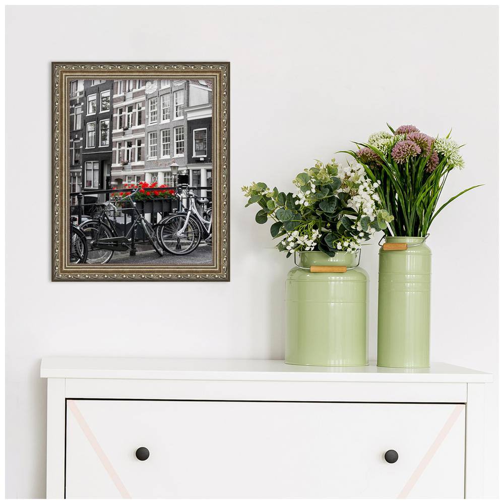 Parisian Silver Ornate Wood 11x14 Wall Picture Frame
