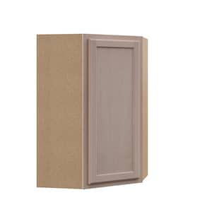 Hampton Assembled 24x36x12 in. Wall Diagonal Cabinet in Unfinished Beech