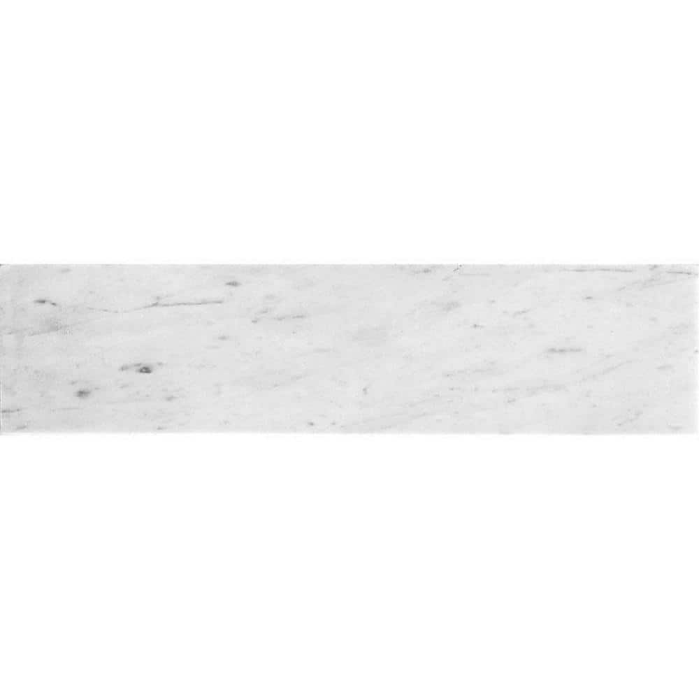 Grandis Gray 4 in. x 16 in. Honed Bianco Carrara Marble Mosaic Tile (4.44 sq. ft./case) 10-Pack price history on PriceWatchPro