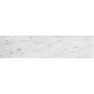 Gray 4 in. x 16 in. Honed Marble Mosaic Tile (4.44 sq. ft./Case)