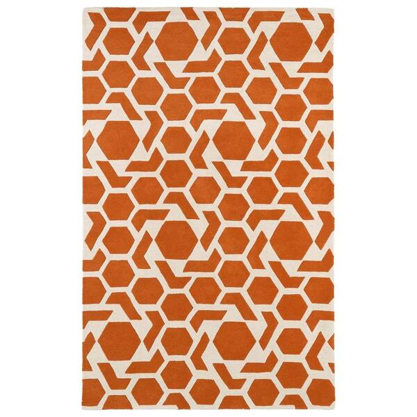 Kaleen Revolution Orange 8 ft. x 11 ft. Area Rug