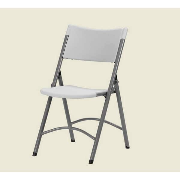 Perfect Home Grey Plastic Seat Outdoor Safe Portable Folding Chair (Set of 11)