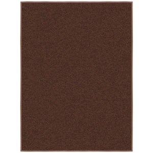 Ottohome Collection Non-Slip Rubberback Modern Solid Design 2x3 Indoor Entryway Mat, 2 ft. 3 in. x 3 ft., Brown