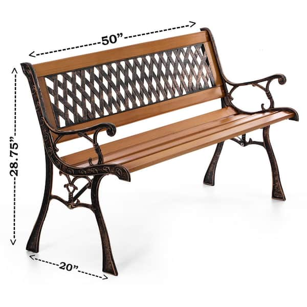 Dkelincs Outdoor Benches Clearance Garden Benches Metal Park Bench for  Outside 480bls Bearing Capacity Cast Iron Patio Furniture for Porch Yard  Deck