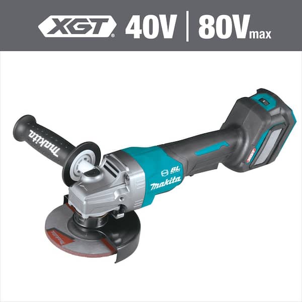 Makita 40V Max XGT Brushless Cordless 4-1/2/5 in. Paddle Switch Angle Grinder with Electric Brake, AWS Capable (Tool Only)