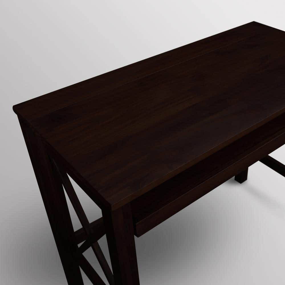 Montego Espresso Foldable Desk with Slide-Out Keyboard Tray