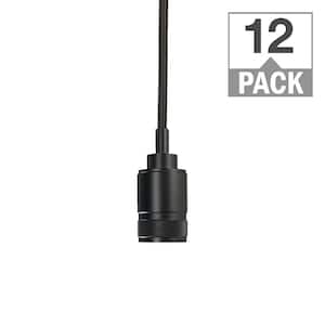 60-Watt 1-Light Socket Black Industrial Style Pendant Light Fixture (No Bulb or Shade Included), 12-Pack