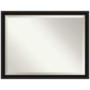 Medium Rectangle Manhattan Black Beveled Glass Modern Mirror (33.75 in. H x 43.75 in. W)