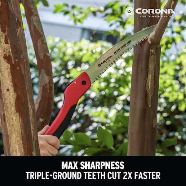 RazorTOOTH 8 in. High Carbon Steel Blade with Ergonomic Non-Slip Handle Folding Pruning Saw