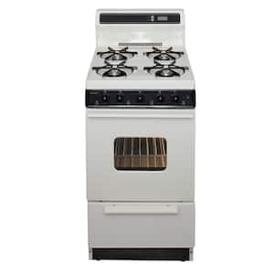 20 in. 2.42 cu. ft. Freestanding Gas Range in Biscuit