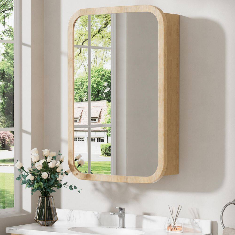 20 in. W x 28 in. H Rectangular MDF Medicine Cabinet with Mirror and Adjustable Shelf, Recessed or Surface Mount price history on PriceWatchPro