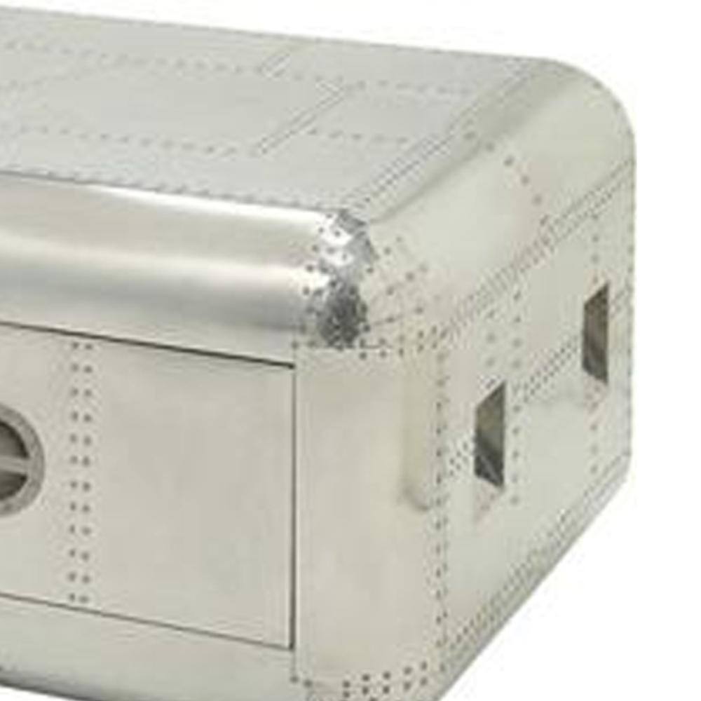 Brancaster Aluminum Rectangular Coffee Table with Storage