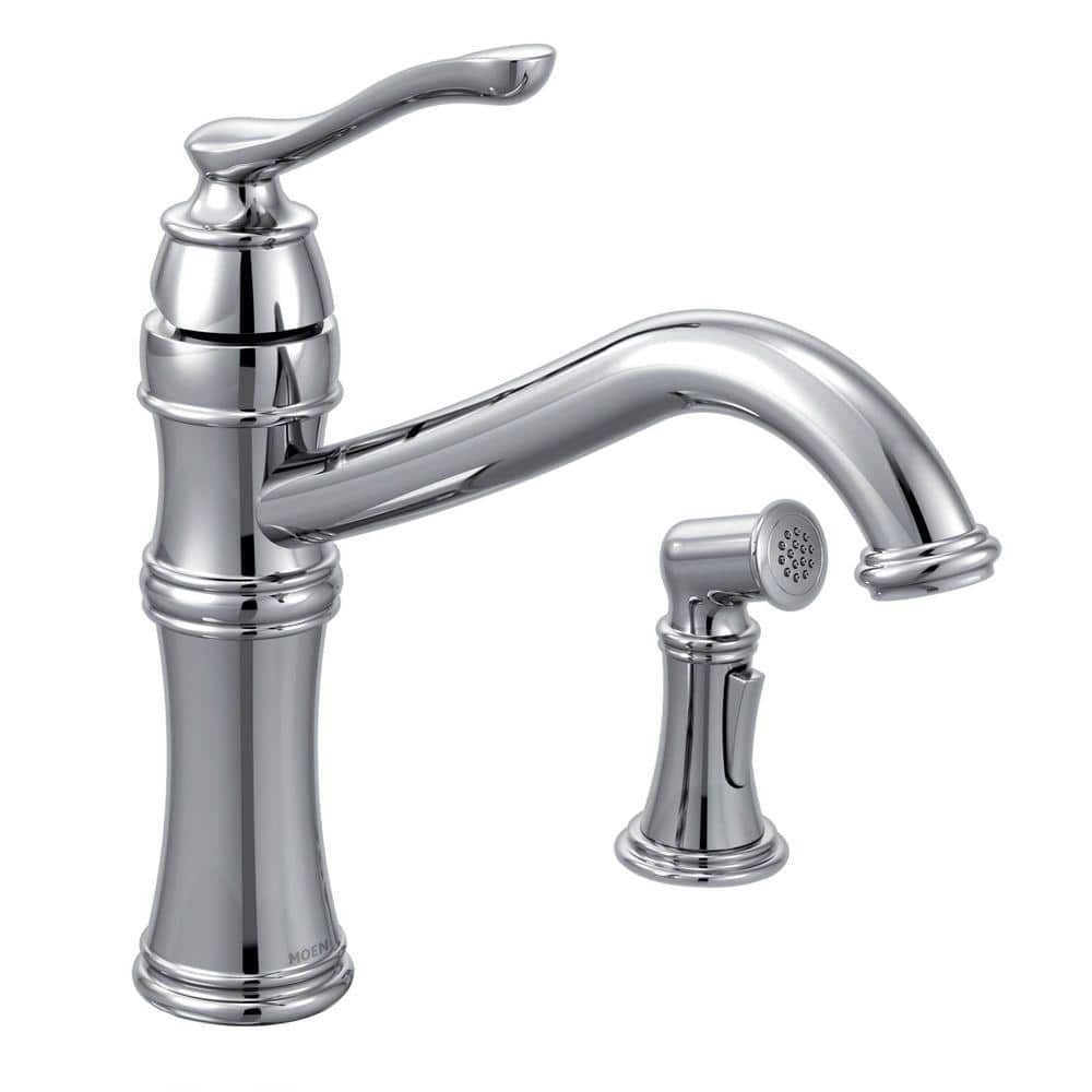 Chrome High Arc Single Handle Kitchen Faucet with Pull-out Spray