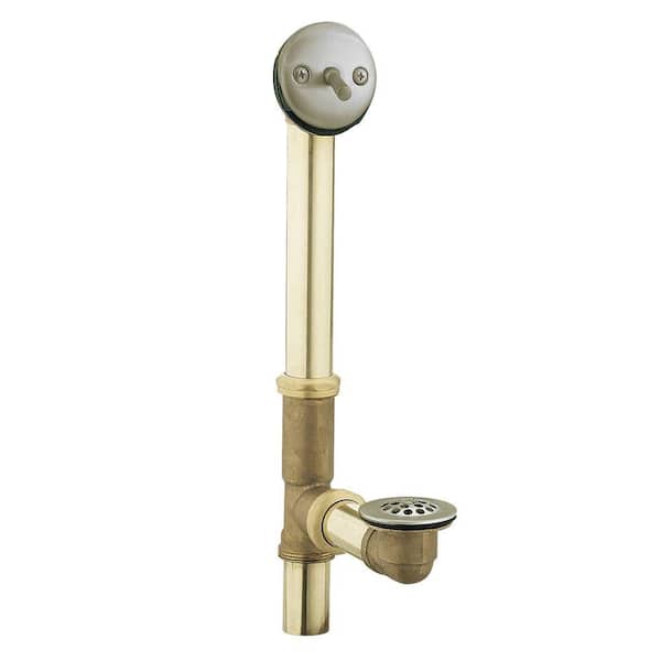 MOEN Brass Trip-Lever Drain Assembly in Brushed Nickel