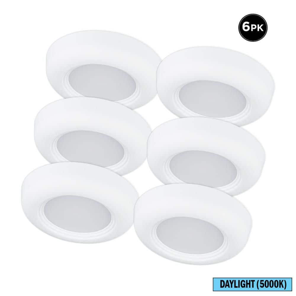 Commercial Electric 6-Pack 4 in. LED Surface Mount Downlight Flush ...