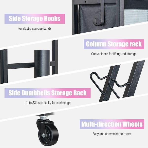  Highpro Home Gym storage Rack - Gym Equipment Storage