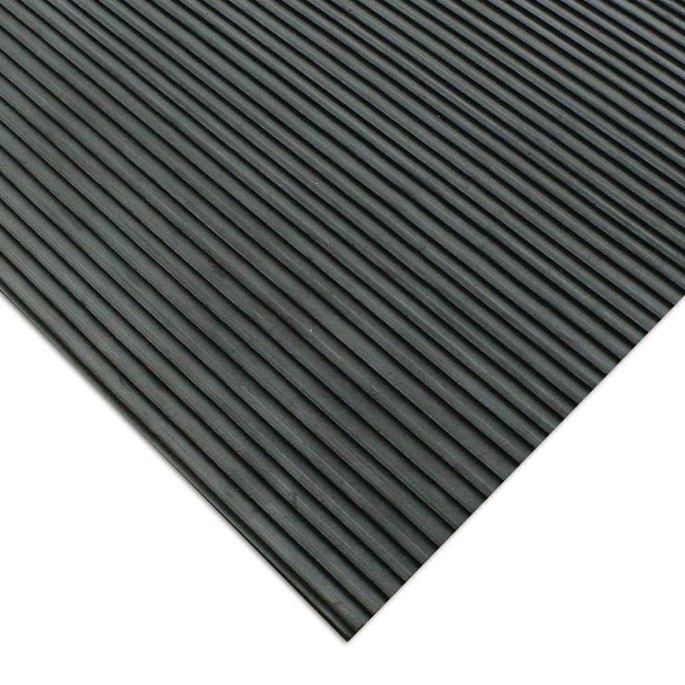 Ramp-Cleat Black Rubber Non-Slip Outdoor Mat 48" x 36"
