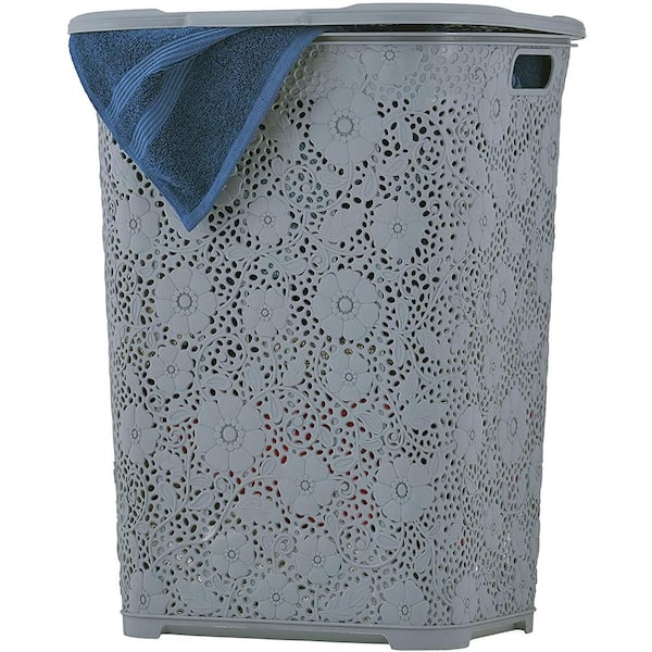 SUPERIO 50 l Grey Plastic Lace Laundry Hamper