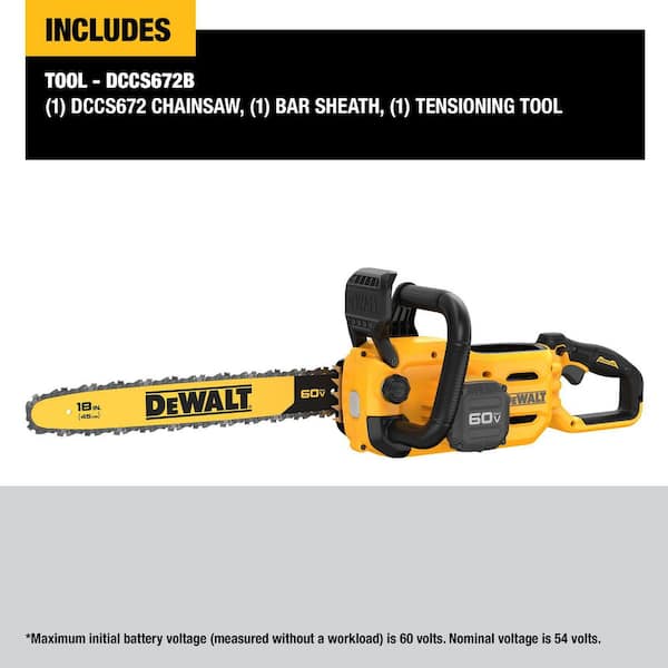 DEWALT FLEXVOLT 60-Volt MAX 18 in. Brushless Cordless Battery Powered Chainsaw (Tool Only) - image 5