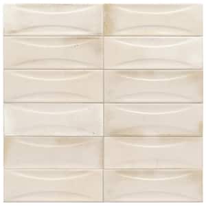 Antiek White 2.58 in. x 7.9 in. Glossy Ceramic Subway Deco Wall Tile (5.38 sq. ft./case) (38-pack)