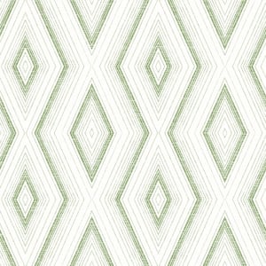 Santa Cruz Green Geometric Green Wallpaper Sample