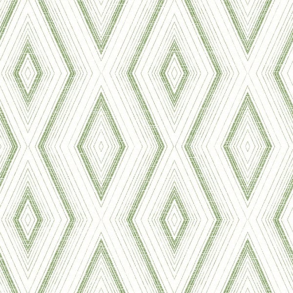 Chesapeake Santa Cruz Green Geometric Green Wallpaper Sample