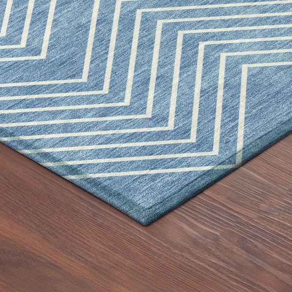 Chantille Machine Washable Indoor/Outdoor Abstract ACN2390 Blue 2 ft. x 3 ft. Accent Rug